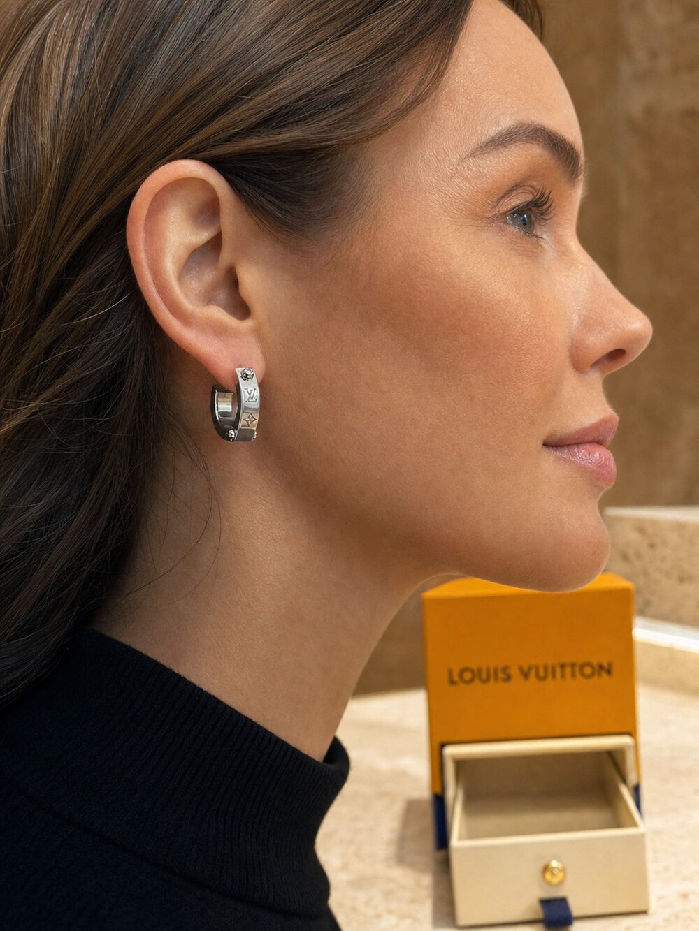 Louis Vuitton Signature Earrings Style 6 | New with Box - Picture 8 of 9